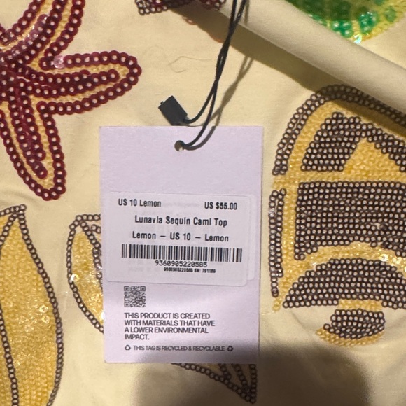 Princess Polly Yellow Beaded Leaf & Starfish Cami - Picture 3 of 3